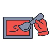 drawing icon. .Editable stroke.linear style sign for use web design,logo.Symbol illustration. vector