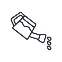 watering can icon. .Editable stroke.linear style sign for use web design,logo.Symbol illustration. vector