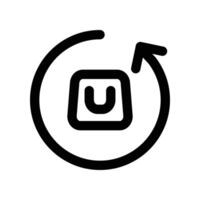 Refund icon. line icon for your website, mobile, presentation, and logo design. vector