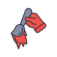 paint stroke icon. .Editable stroke.linear style sign for use web design,logo.Symbol illustration. vector