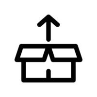 Open Box icon. line icon for your website, mobile, presentation, and logo design. vector