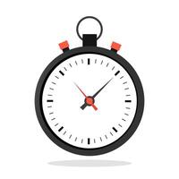 Stopwatch timer clock isolated on white background. vector