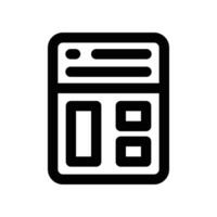 Calculator icon. line icon for your website, mobile, presentation, and logo design. vector