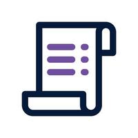 Invoice icon. dual tone icon for your website, mobile, presentation, and logo design. vector