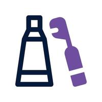 Brush Teeth icon. dual tone icon for your website, mobile, presentation, and logo design. vector