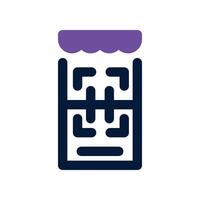 Qr Code icon. dual tone icon for your website, mobile, presentation, and logo design. vector