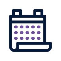Calendar icon. dual tone icon for your website, mobile, presentation, and logo design. vector