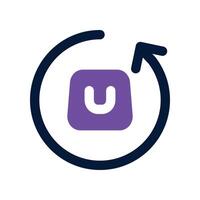 Refund icon. dual tone icon for your website, mobile, presentation, and logo design. vector