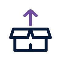 Open Box icon. dual tone icon for your website, mobile, presentation, and logo design. vector