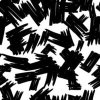 Seamless pattern with black marker scribbles vector
