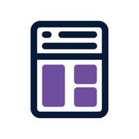 Calculator icon. dual tone icon for your website, mobile, presentation, and logo design. vector