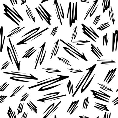 Seamless pattern with black pencil brushstrokes