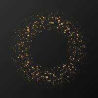 Abstract gold glowing halftone dotted background vector