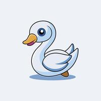 A cartoon duck with a big beak vector