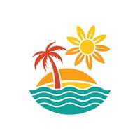 isolated on white background summer icon vector