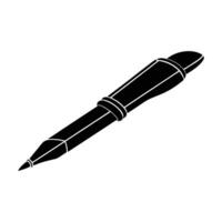 Pen silhouette Style with white background vector