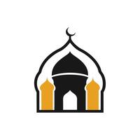 Mosque silhouette Style with white background vector