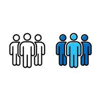 Group of people outline icon. Suitable for community and teamwork symbol. vector