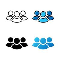 Group of people icon. Suitable for community and organization symbol. vector