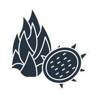 dragon fruit icons symbol elements for infographic web vector