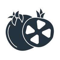 Pomegranate icons symbol elements for infographic web vector