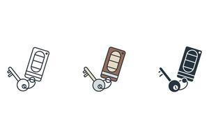 key icons symbol elements for infographic web vector