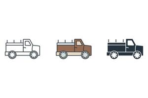 Pickup icons symbol elements for infographic web vector