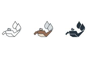 oil icons symbol elements for infographic web vector