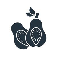 Papaya icons symbol elements for infographic web vector