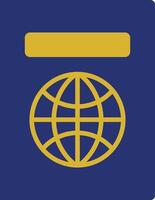 Simple Blue Passport Without Text for Travel Around the World vector
