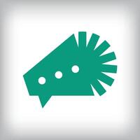 Creative speech bubble logo design. It has a flat shape. flat style. suitable for company vector