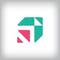 abstract game button arrow logo. Can be used as application icon and company corporate identity. vector