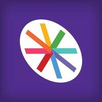 Creative colorful ferris wheel logo design. Simple design and flat style. flat style. suitable for company vector
