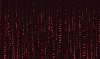 red binary code background vector