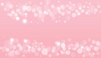 pink background with bokeh and stars vector