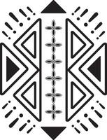 A black and white design with a geometric pattern vector