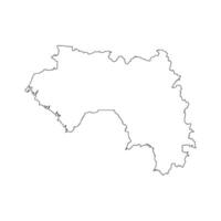 guinea country map icon vector