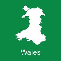 wales map icon vector