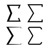 sigma icon mathematics vector