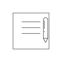 notebook icon line vector