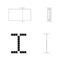 cursor icon, writing mark, text vector