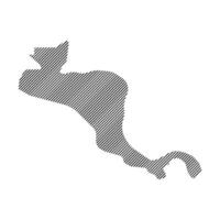 A black and white map of the island of guatemala vector