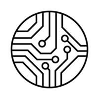 Circuit board icon vector
