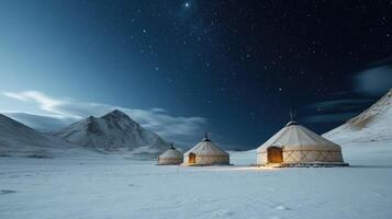 Nomadic shelter - breathtaking scenery, picturesque backdrop, calm surroundings, unique design, open space, remote location, natural view, heritage structure, quite escape. photo