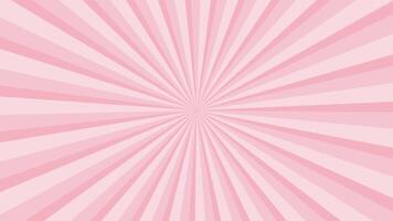 A pink sunburst background with vibrant, colorful shades, ideal for banners, posters, and promotional materials. Looping animation of swirling stripes, creating a dynamic sunburst light effect video