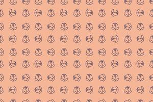 Rose petals outline abstract seamless repeat pattern vector