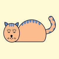 Simple cat free art. vector