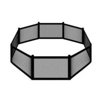 octagonal ring fighter icon vector