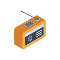 Isometric Radio icon design element templates simple and modern vector