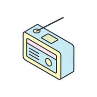 Isometric Radio icon design element templates simple and modern concept vector